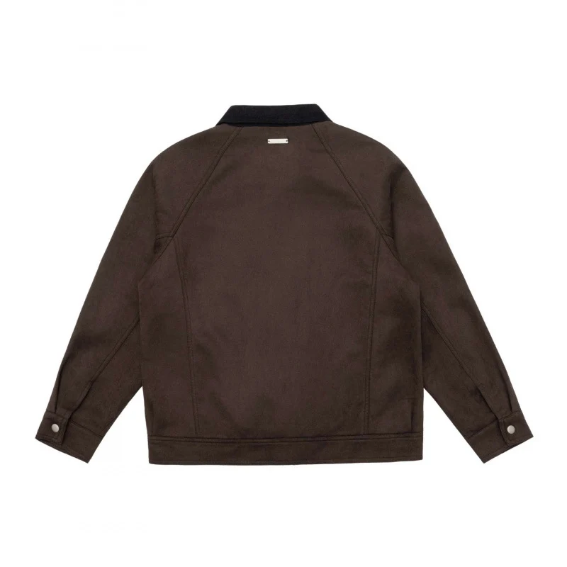 Herren Kastenförmige Zip‑Blousonjacke mit Cordkragen und minimalistischen Eingrifftaschen Nord Taschen