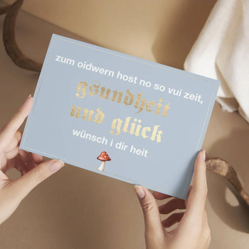 Glückwunschkarte "Zum Oidwern..."