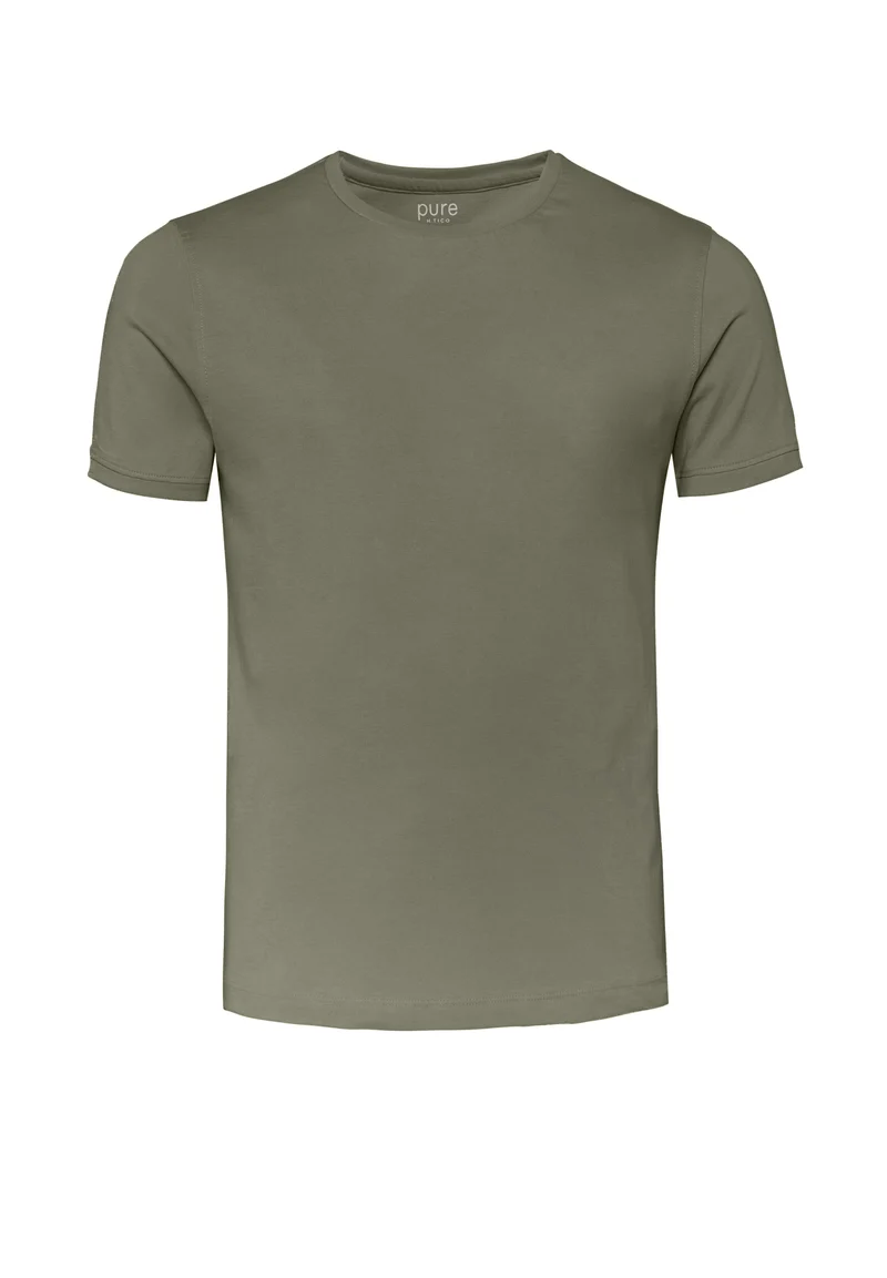 6007-92975 - T-Shirt Rundhals slim fit - grün