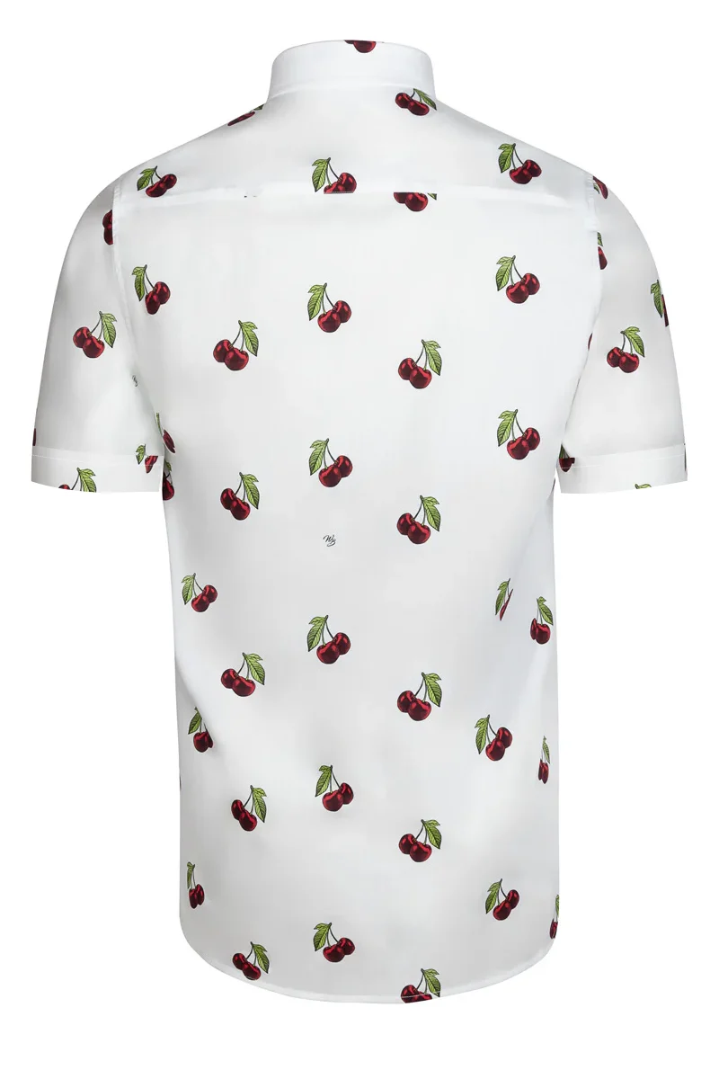 Cherries Short Sleeve Print Shirt for Men