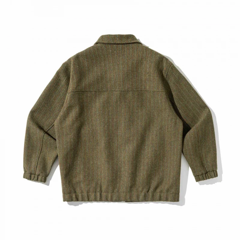 Herren Kastenförmige Overshirt‑Jacke aus Wollmix mit aufgesetzter Brusttasche Nord Taschen