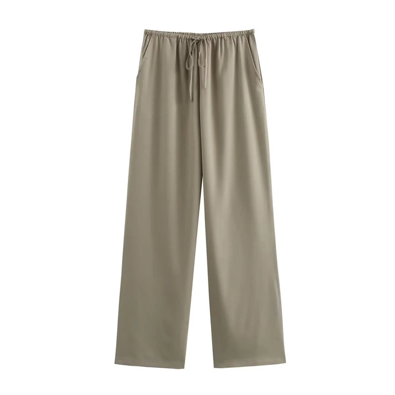 Damen weite Lounge‑Hose mit elastischem Tunnelzugbund und Eingrifftaschen Nord Taschen