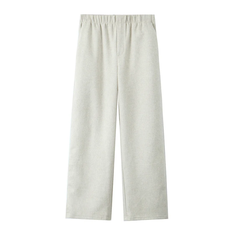 Damen Weite Jersey-Hose mit hohem Bund und elastischem Gummizug Nord Taschen