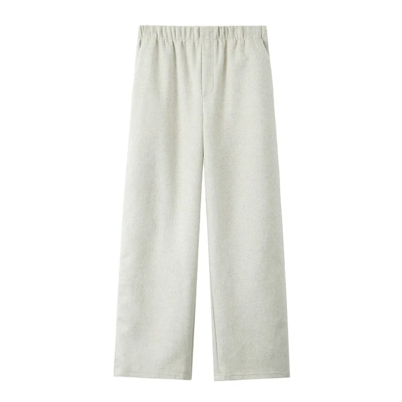 Damen Weite Jersey-Hose mit hohem Bund und elastischem Gummizug Nord Taschen