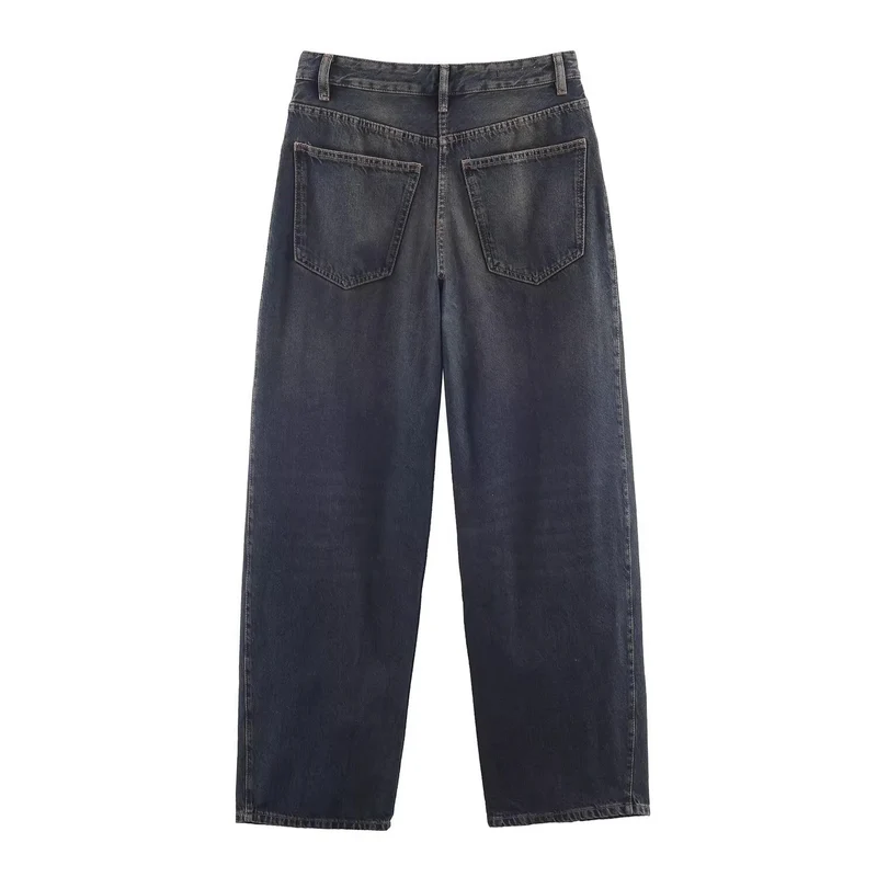 Damen Weite hochtaillierte Culotte-Hose mit Ziernaht, aufgesetzten Taschen und Bindegürtel Nord Taschen