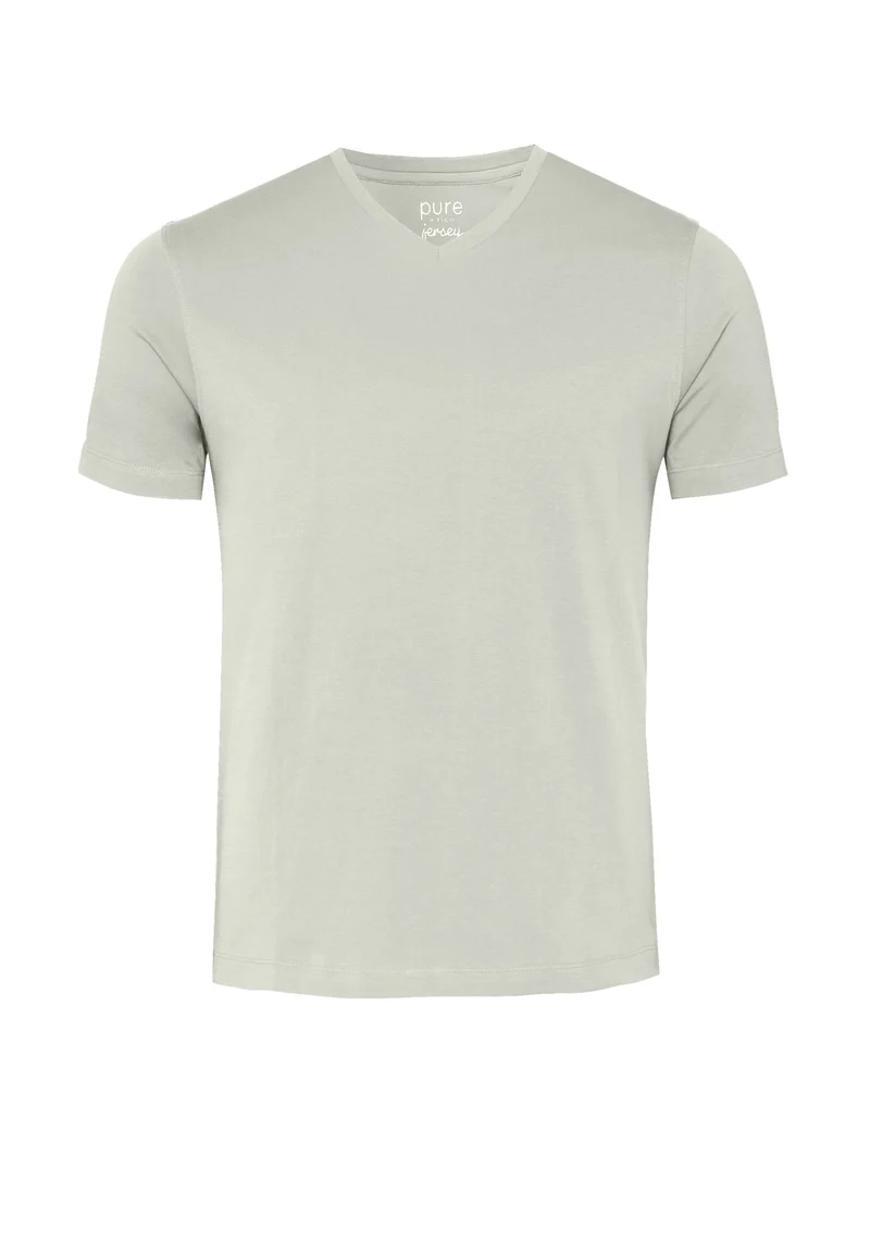 6006-92977 - T-Shirt V-Neck slim fit - beige