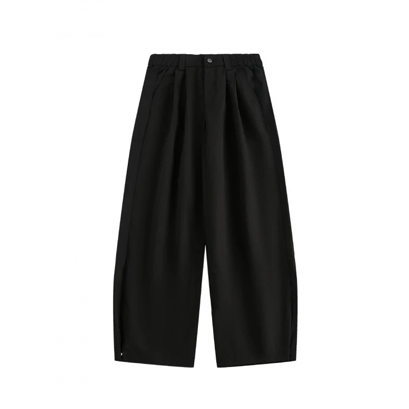 Damen Weite hochgeschnittene Culotte‑Hose mit Bundfalten, elastischem Taillenbund und Eingrifftaschen Nord Taschen