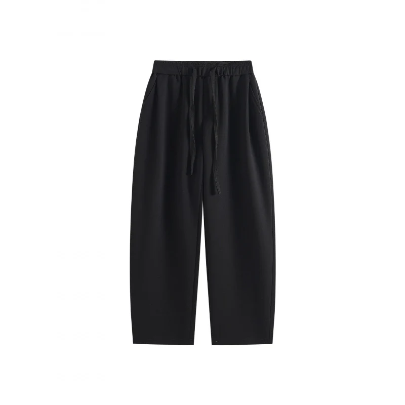 [Damen] Weite Highwaist-Loungehose mit Kordelzug, elastischem Bund und Seitentaschen Nord Taschen