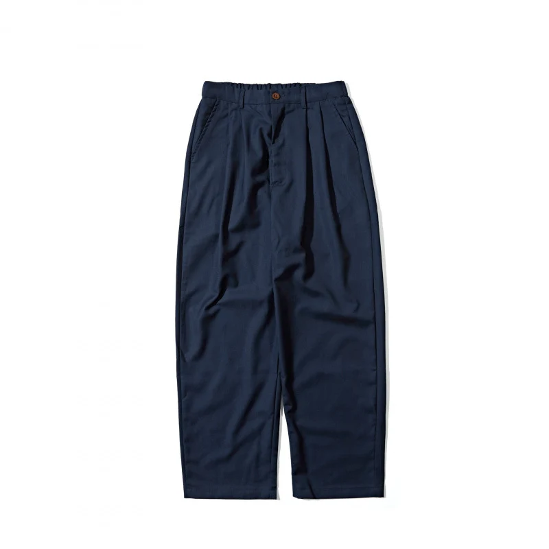 Damen Weite Highwaist-Hose mit Bundfalten, verkürztem Saum und tapered Schnitt Nord Taschen