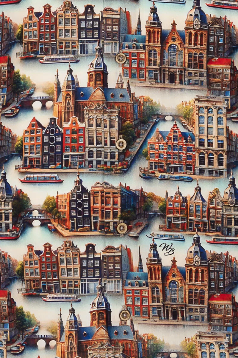 Amsterdam Print Long Sleeve Shirt for Men
