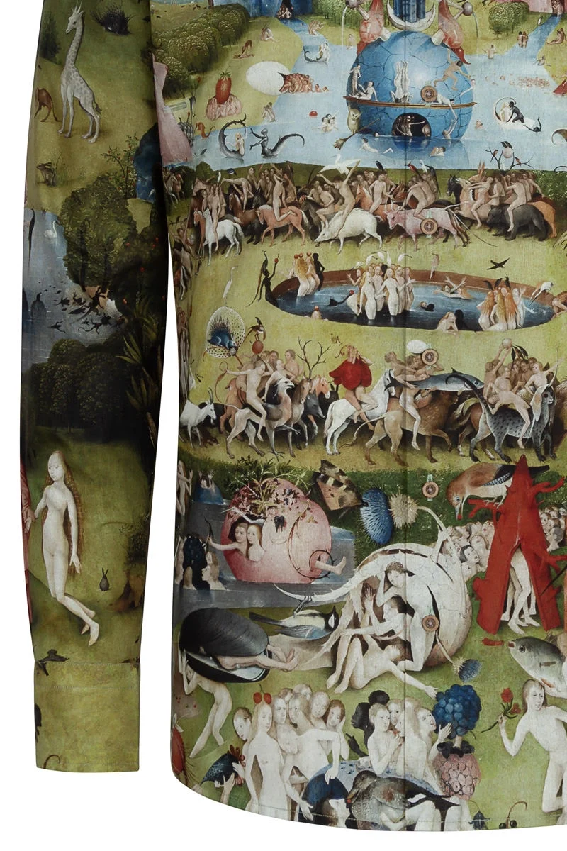 The Garden Of Jeroen Bosch Print Long Sleeve Shirt for Men
