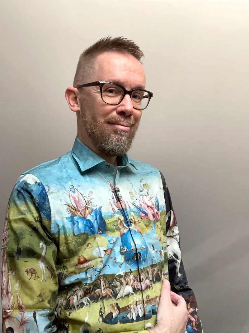 The Garden Of Jeroen Bosch Print Long Sleeve Shirt for Men