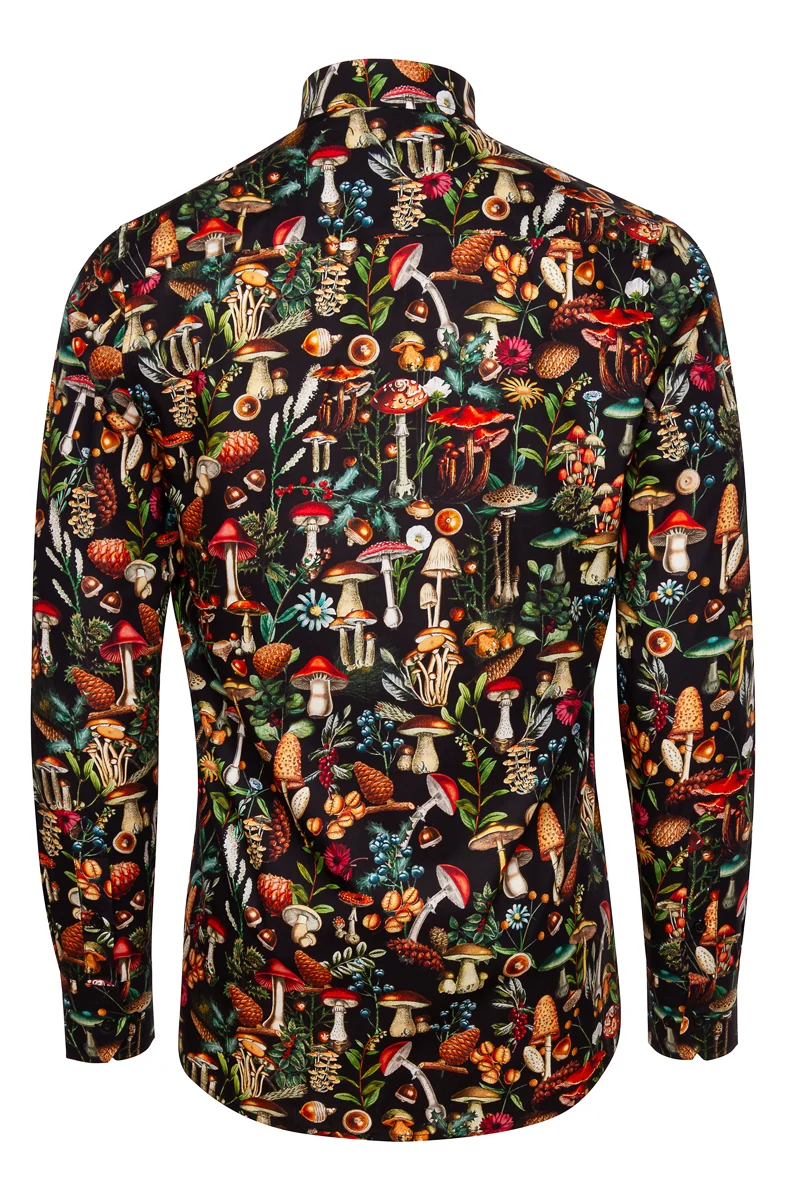 Mushroom Forest Long Sleeve Men's Shirt