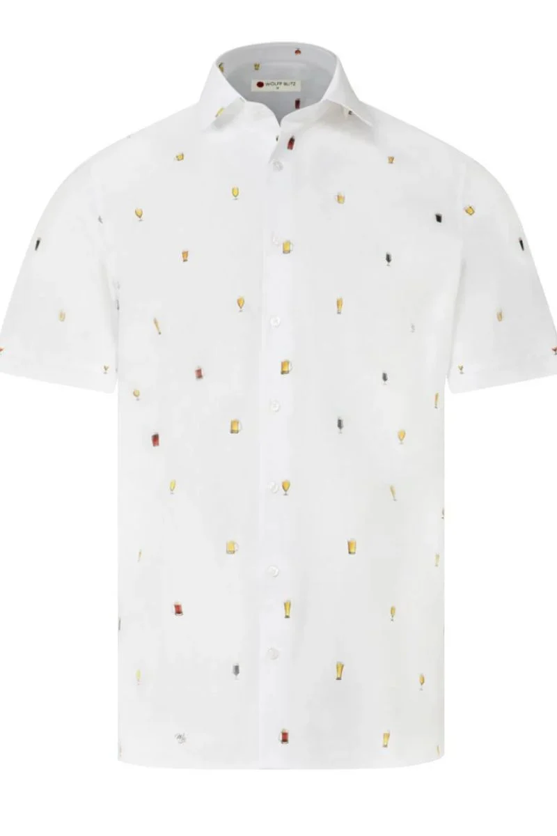 Beer Glasses Short Sleeve Men's Shirt