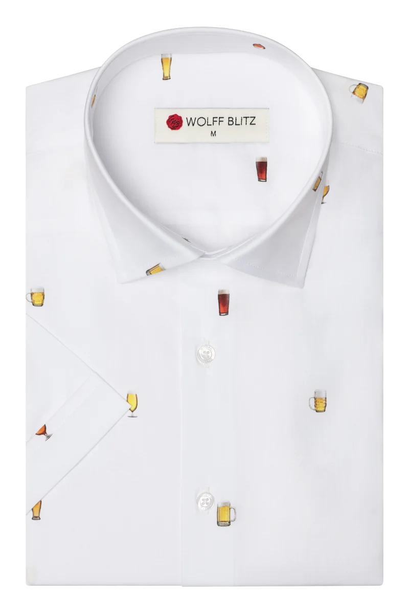 Beer Glasses Short Sleeve Men's Shirt