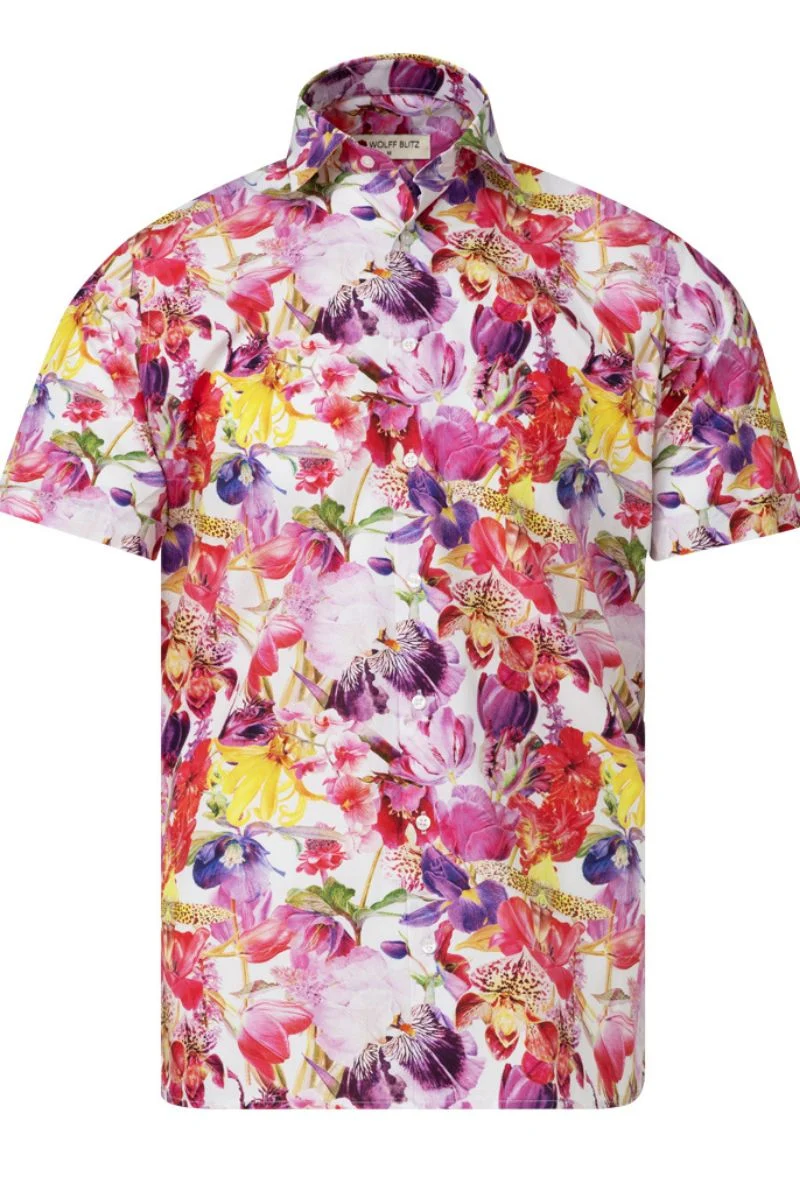 Tulips Garden Short Sleeve Men's Shirt