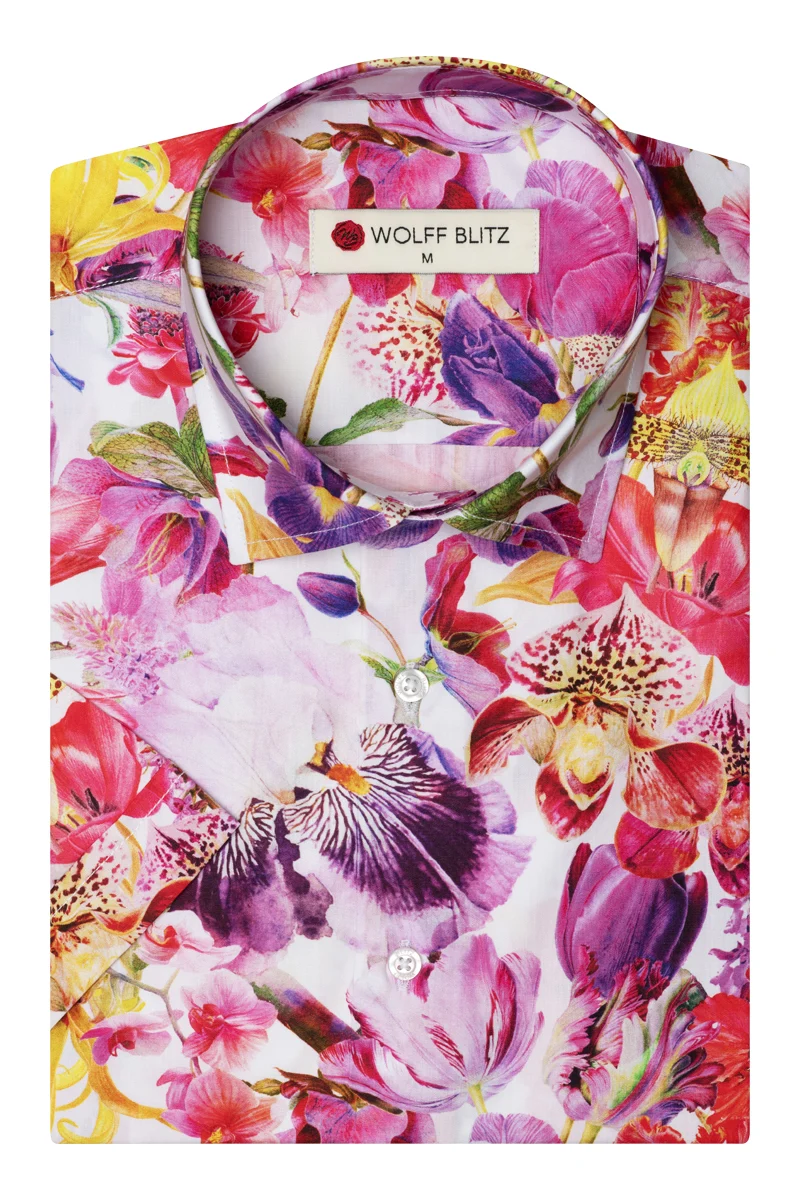 Tulips Garden Short Sleeve Men's Shirt