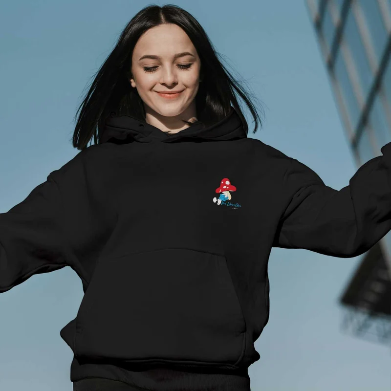 ®Die Schlümpfe Damen Hoodie "Do legst di nieda"