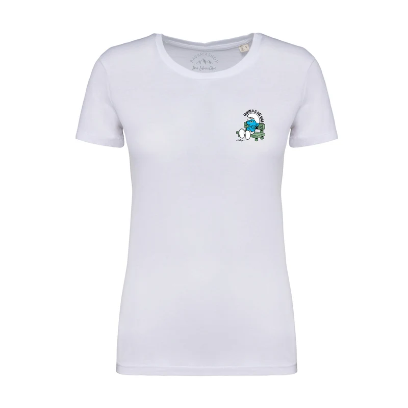 ®Die Schlümpfe Damen T-Shirt "Grantln is mei Yoga"
