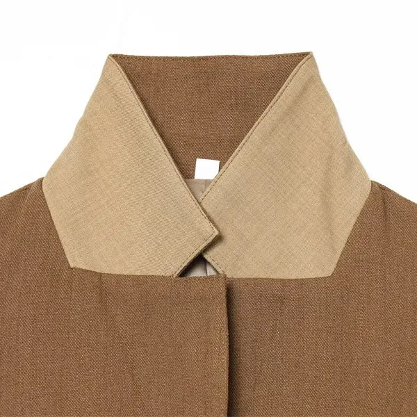 Damen Taillierte Woll-Reitjacke mit Stehkragen und Pattentaschen Nord Taschen