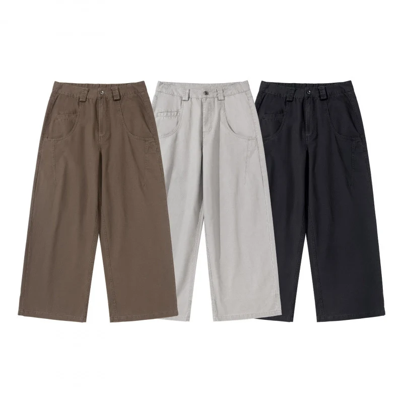 Damen Weite Highwaist-Culottehose mit Utility-Taschen und legerer Cropped-Silhouette Nord Taschen