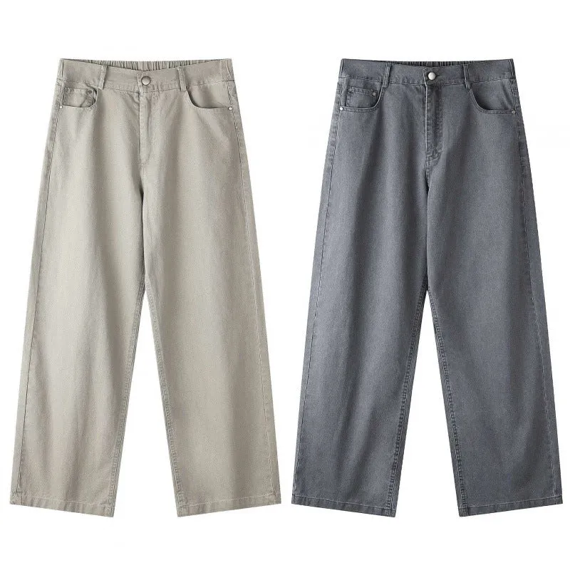 Damen Weite Highwaist-Culotte-Hose mit elastischem Bund und geradem Bein Nord Taschen