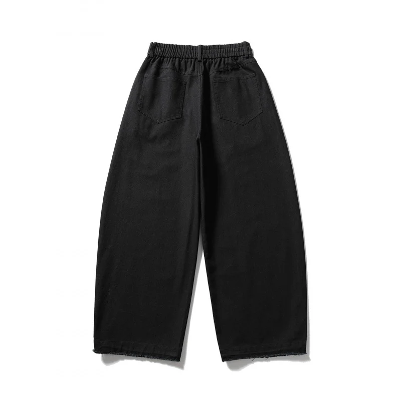 Damen Weite Highwaist-Ballonhose mit elastischem Bund, Eingrifftaschen und Kordelzugsaum Nord Taschen