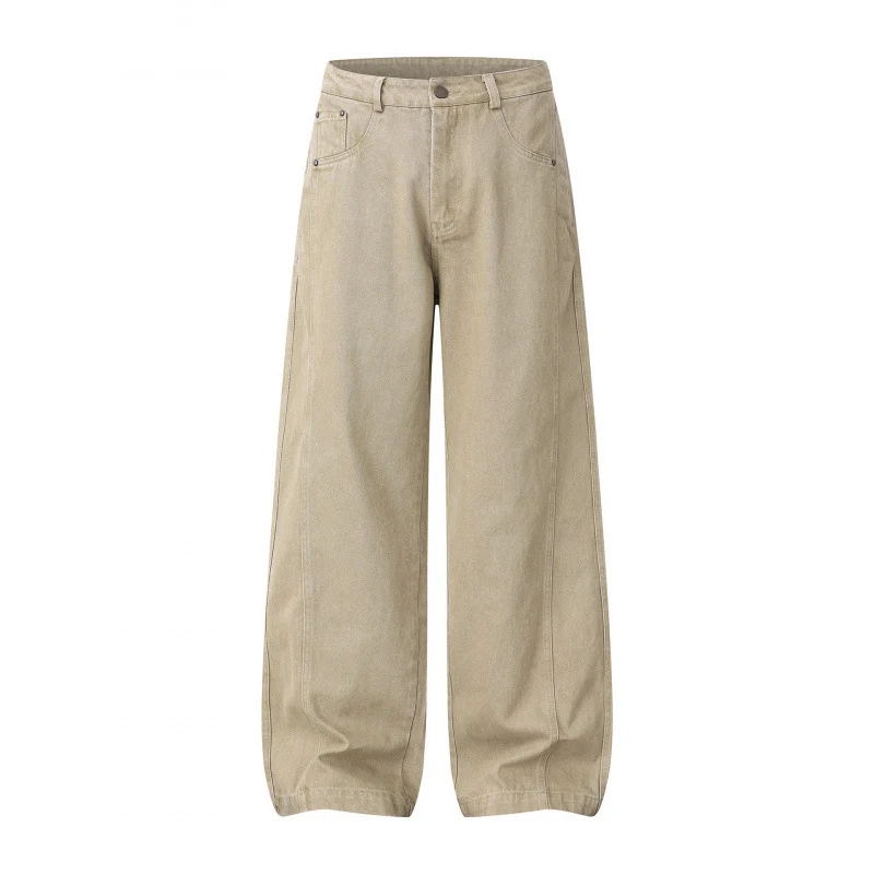 Damen Weite Highwaist-Ballonhose aus Baumwollmischung mit kastiger Silhouette Nord Taschen