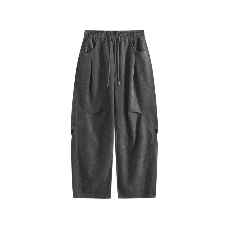 Damen Weite High‑Waist-Hose mit Tunnelzug und großen aufgesetzten Taschen Nord Taschen