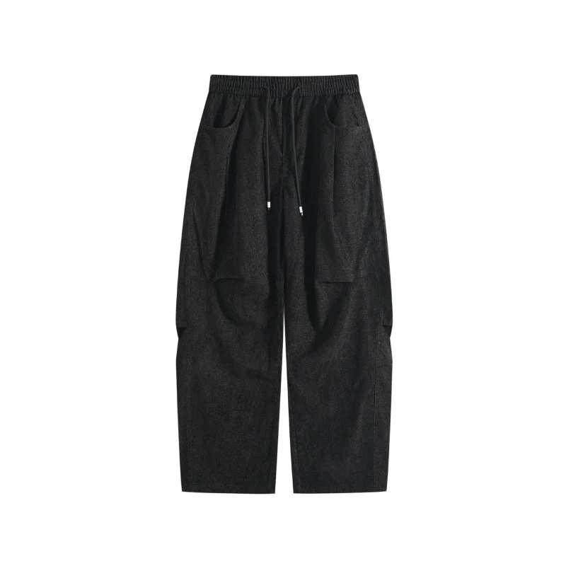 Damen Weite High‑Waist-Hose mit Tunnelzug und großen aufgesetzten Taschen Nord Taschen