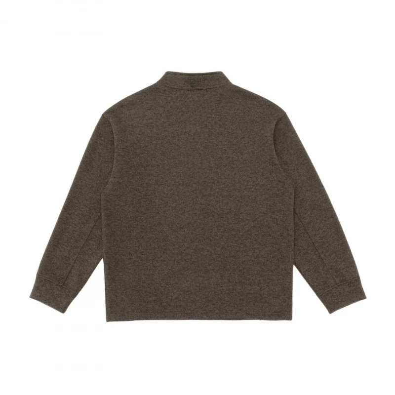 Herren Halbzip-Strickpullover mit Stehkragen, Raglanärmeln und Kontraststeppung Nord Taschen