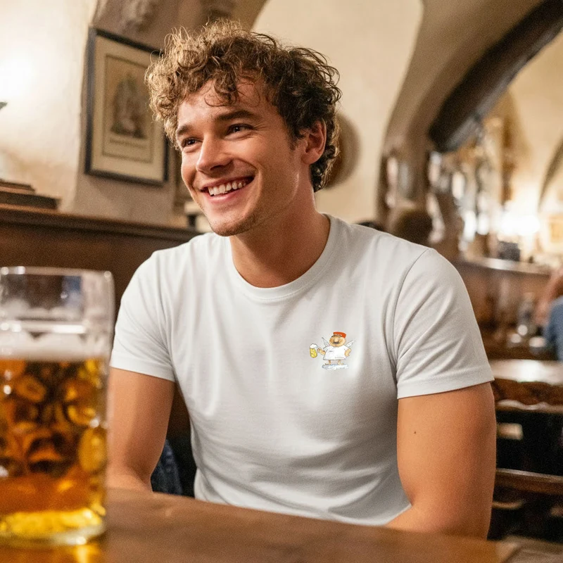 Engel Aloisius Herren T-Shirt "A Bier sag i"