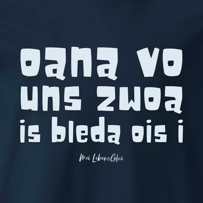 Damen T-Shirt "Oana vo uns zwoa"