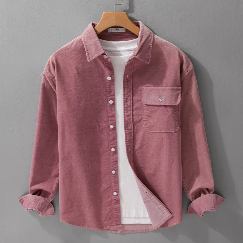 Herren Cordshirt im Overshirt‑Stil mit Brustpatte und entspannter Passform Nord Taschen
