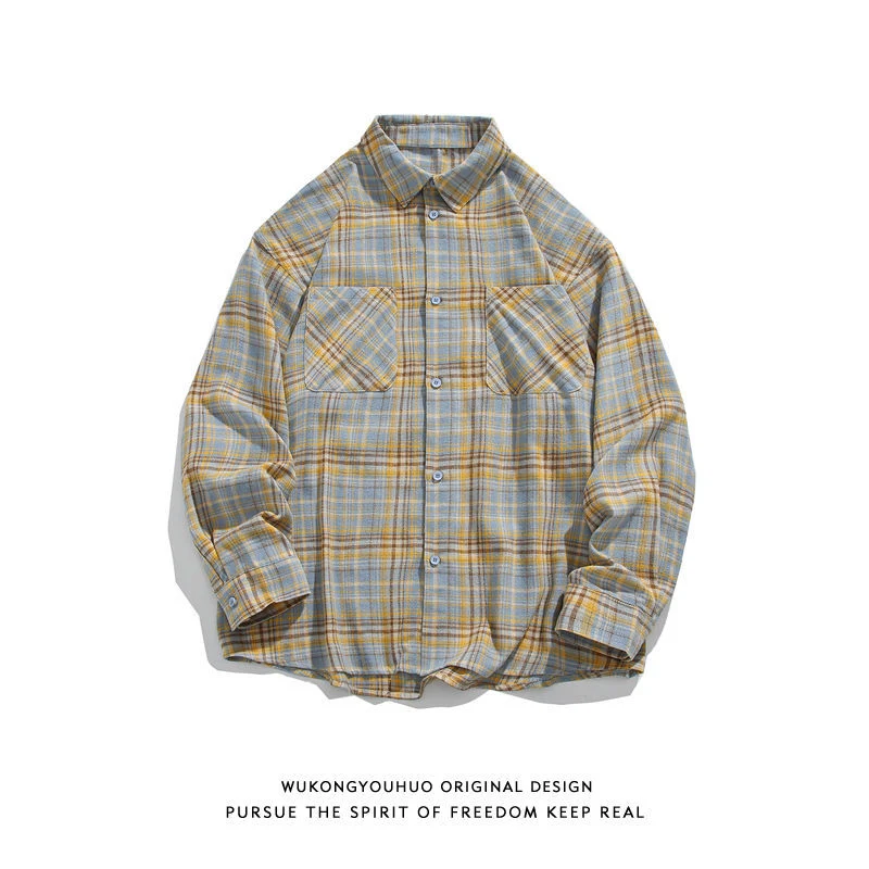 Herren Flanell-Hemd mit Karomuster Nord Taschen