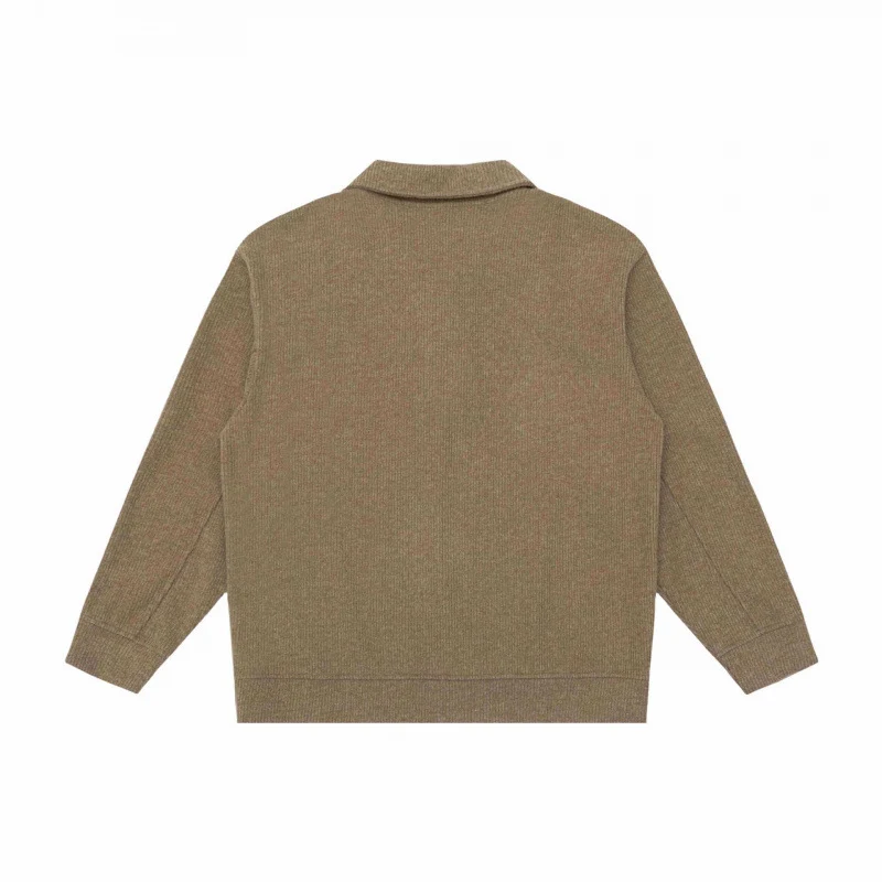 Herren Grobgestrickter Strickpullover mit Schalkragen und Knopfleiste Nord Taschen