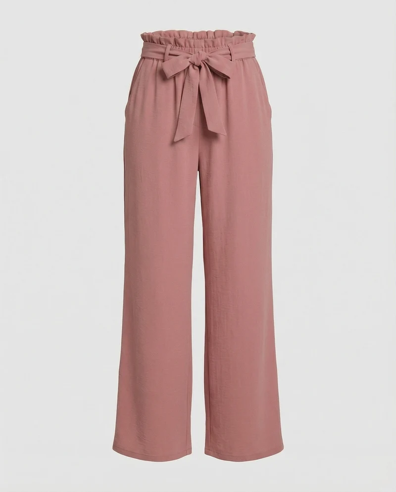 Damen Stoffhose Damen High Waist weit