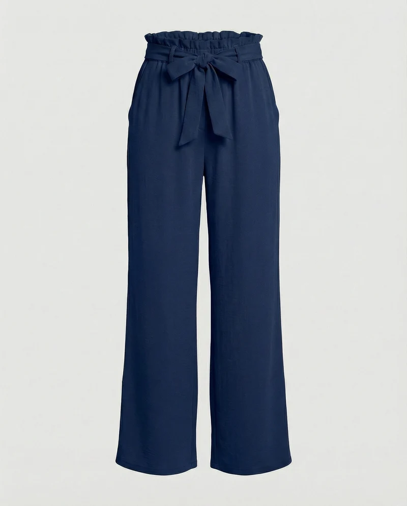 Damen Stoffhose Damen High Waist weit
