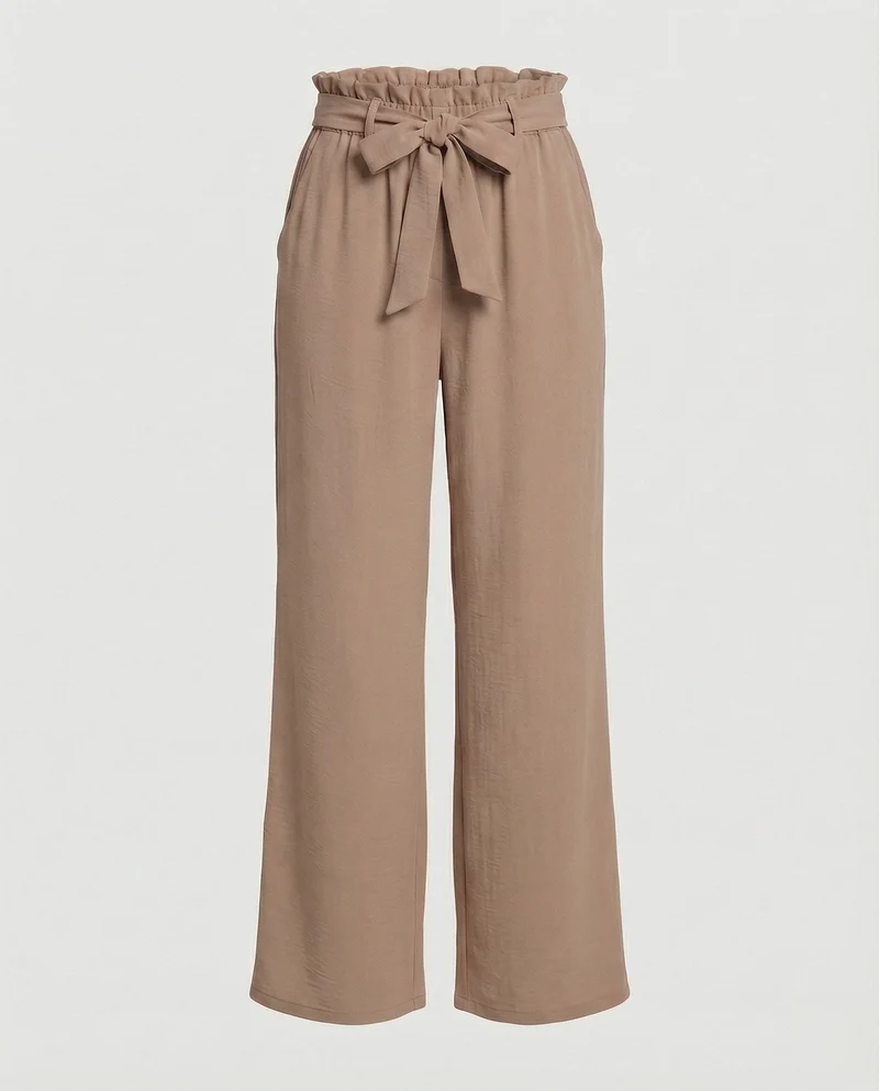 Damen Stoffhose Damen High Waist weit