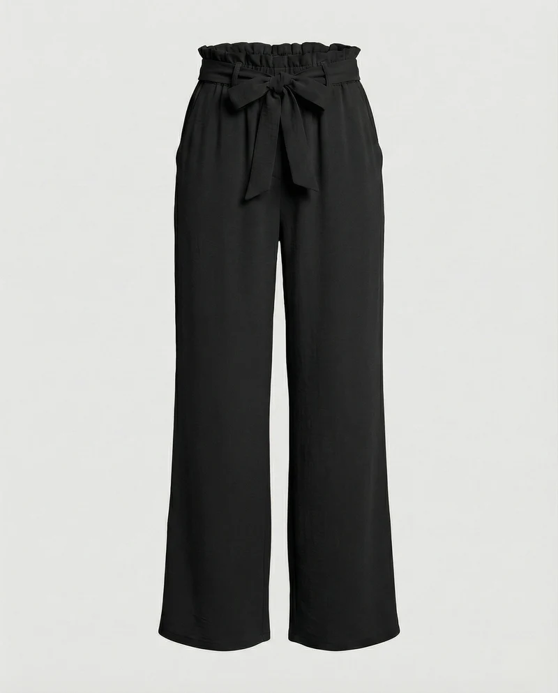 Damen Stoffhose Damen High Waist weit
