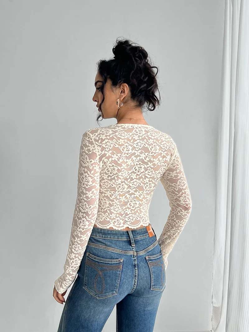 Damen Spitzentop