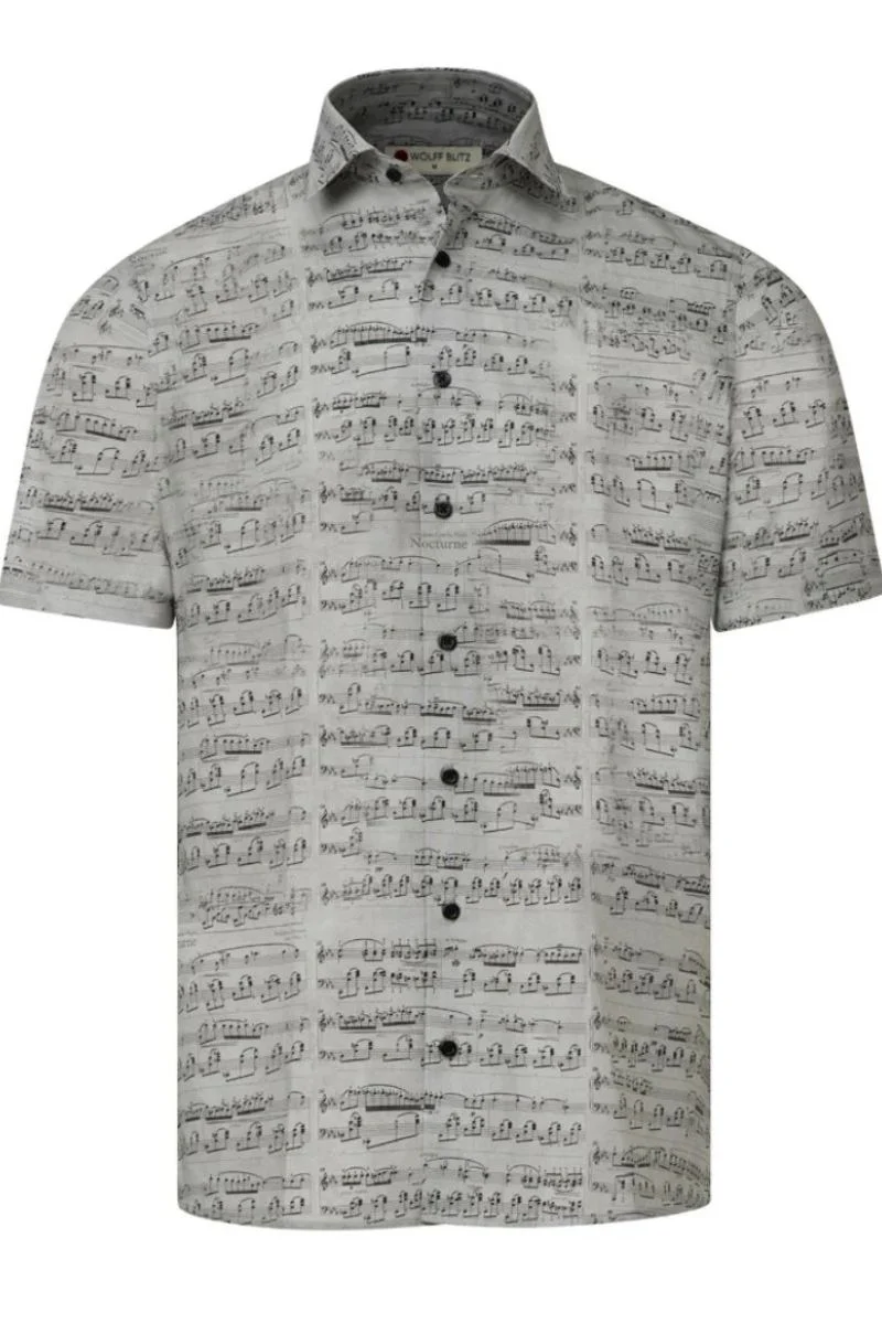 Chopin Printed Short Sleeve Men's Shirt