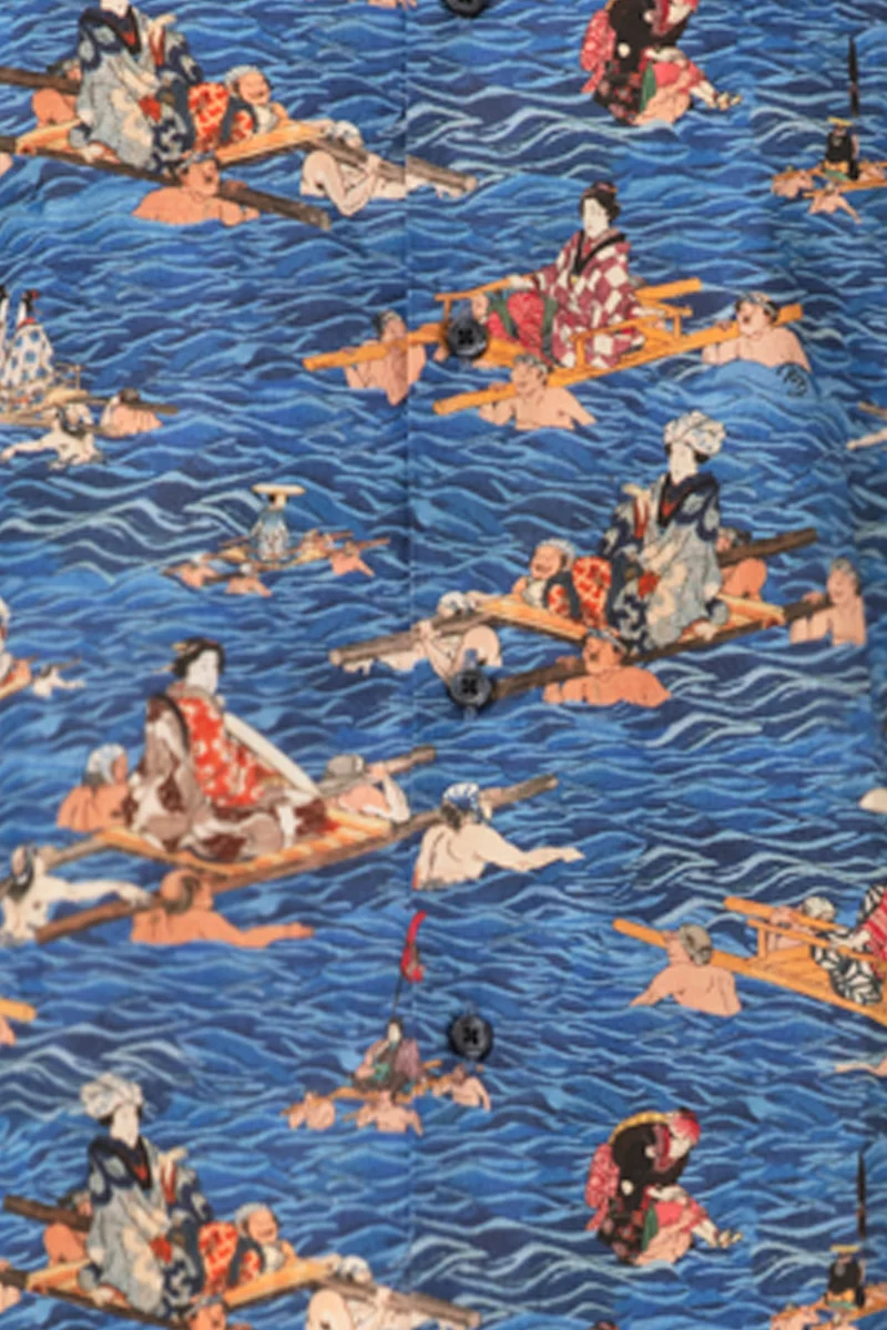 The Oi River Print Long Sleeve Shirt for Men
