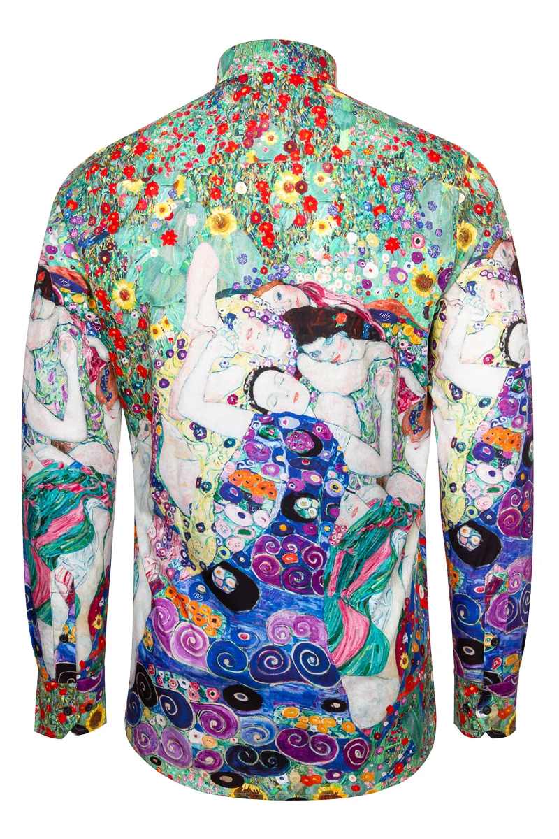 Virgins Of Gustav Klimt Printed Long Sleeve Shirt for Men