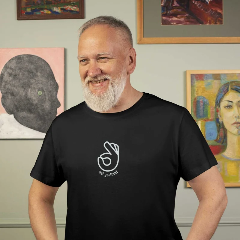 Herren T-Shirt "Nei gschaut" - bayerisches Mundart Gwand