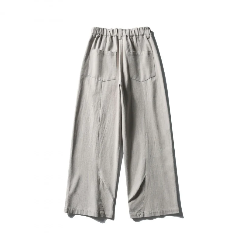 Damen Weite High‑Waist Culotte‑Hose aus strukturierter Baumwollmischung Nord Taschen