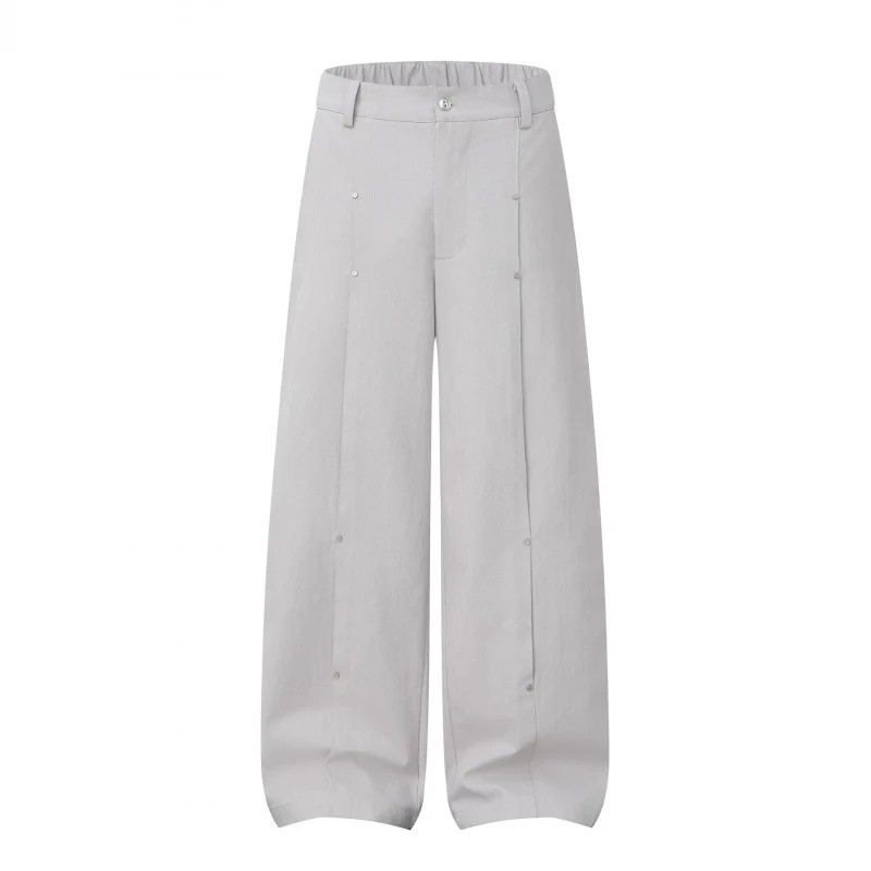 Damen Weite High‑Waist Culotte‑Hose aus strukturierter Baumwollmischung Nord Taschen