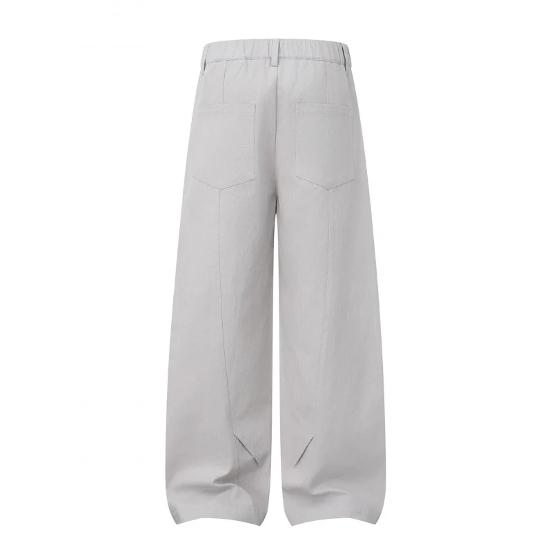Damen Weite High‑Waist Culotte‑Hose aus strukturierter Baumwollmischung Nord Taschen