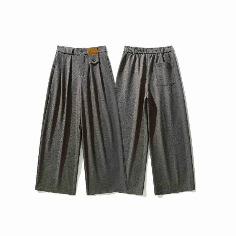 Damen Weite Culotte-Hose mit Kellerfalten, hohem Bund und dekorativem Knopfdetail Nord Taschen