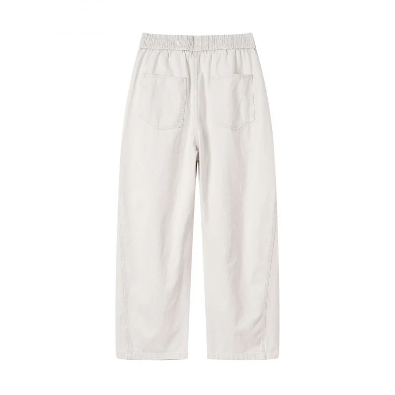 [Damen] Weite Culotte‑Hose mit hohem Elastikbund, Tunnelzug und Eingrifftaschen Nord Taschen